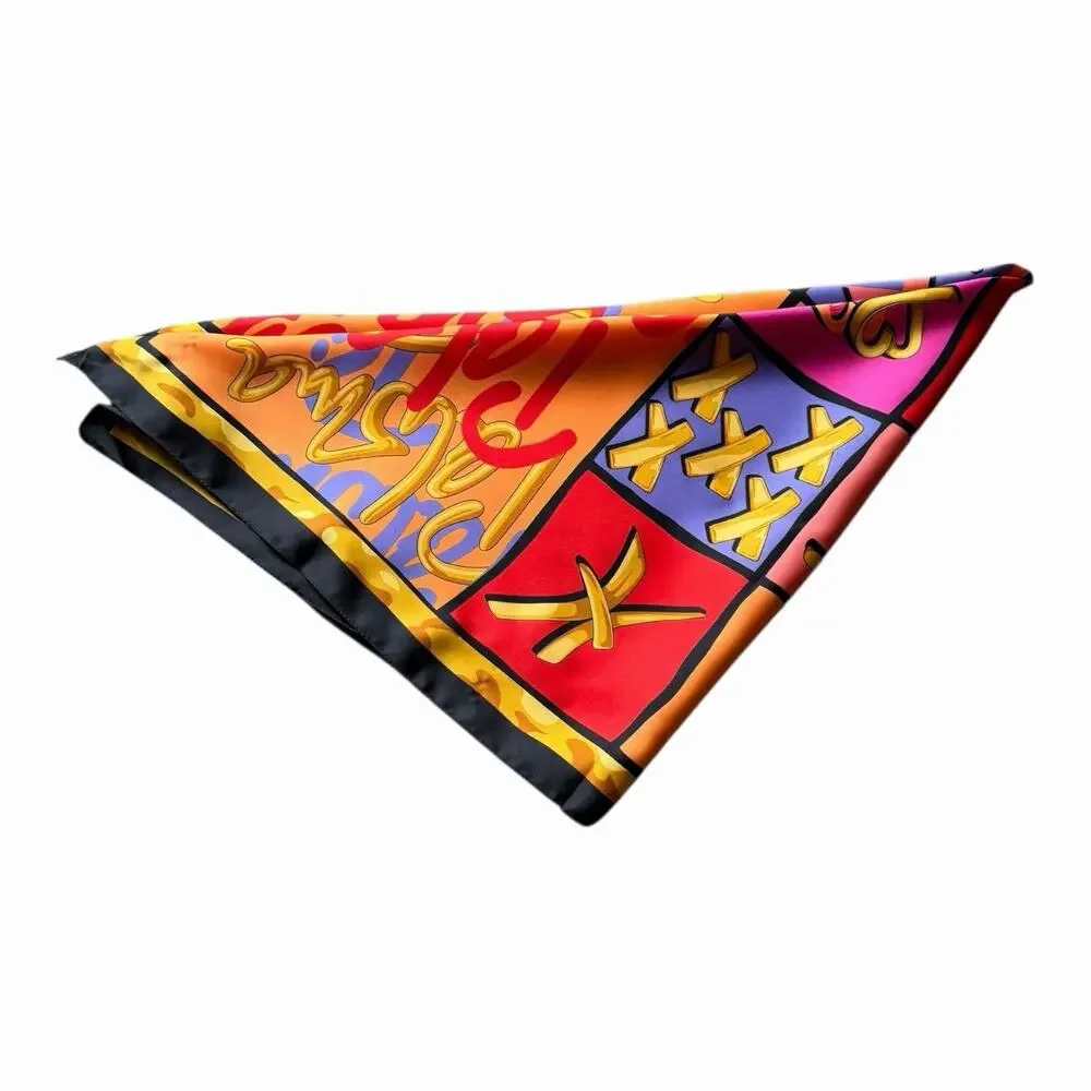 Vintage Paloma Picasso Parfums Astrological Scarf Italy 1980s Signed Designer - Picture 11 of 16